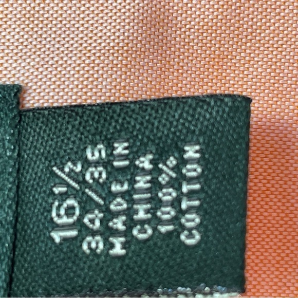 Lauren Ralph Lauren Orange Button Down Non Iron Dress Shirt - Picture 7 of 7